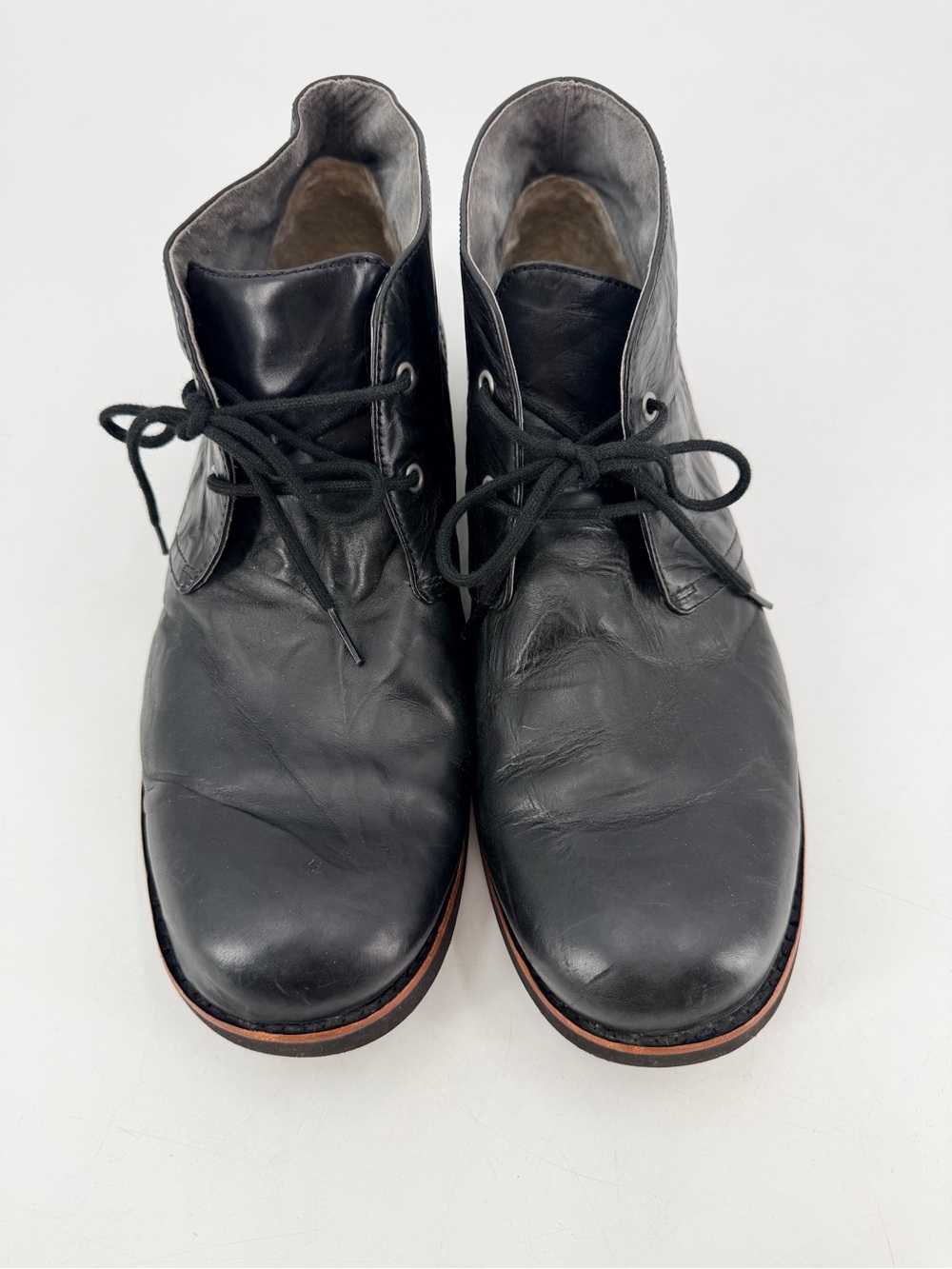 UGG AUSTRALIA Black Westly Boots 13 Men's Leather Lace Up Shoes - Picture 5 of 8